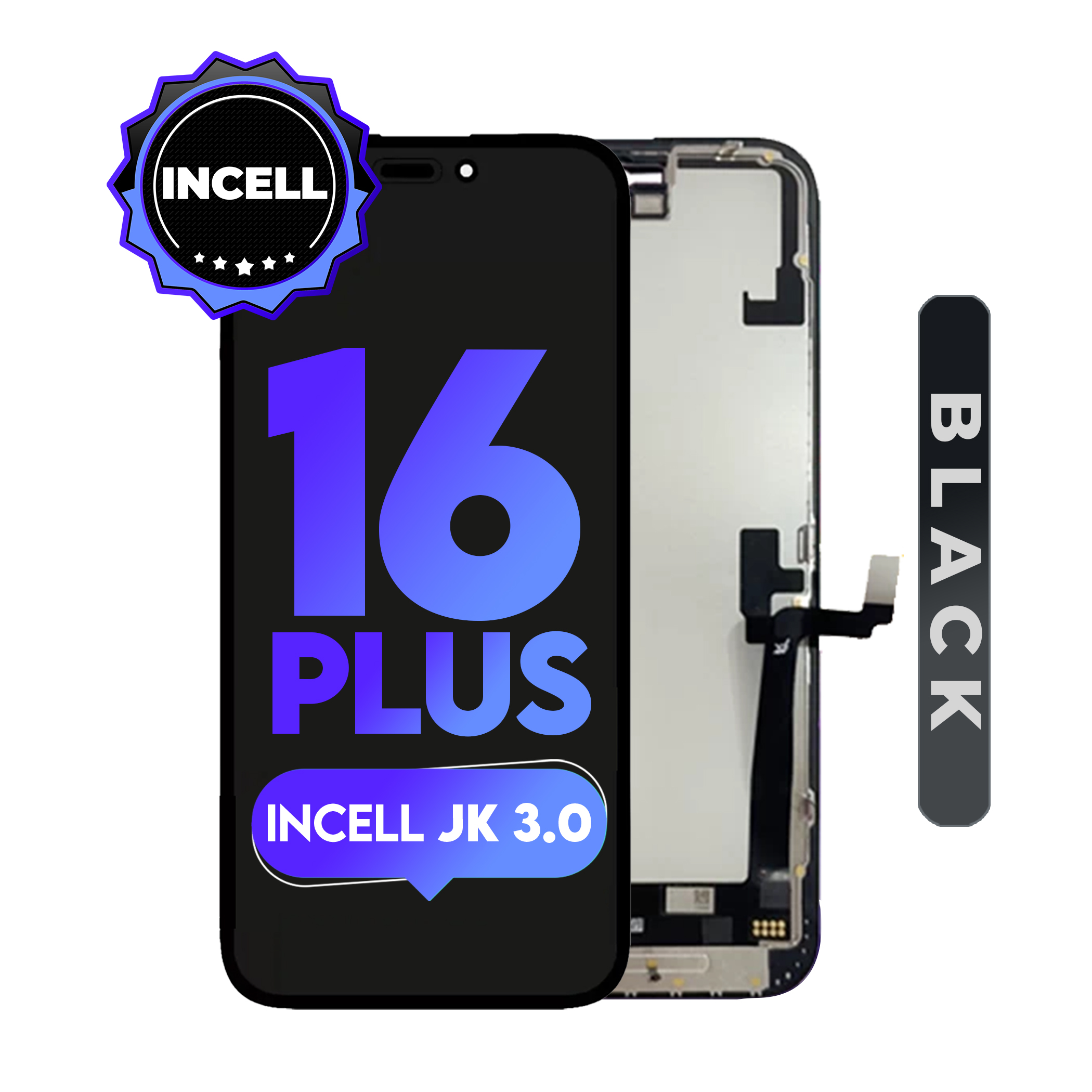 For iPhone 16 Plus | ( Incell JK 3.0) LCD Assembly (Full Coverage/ Breakage covered)