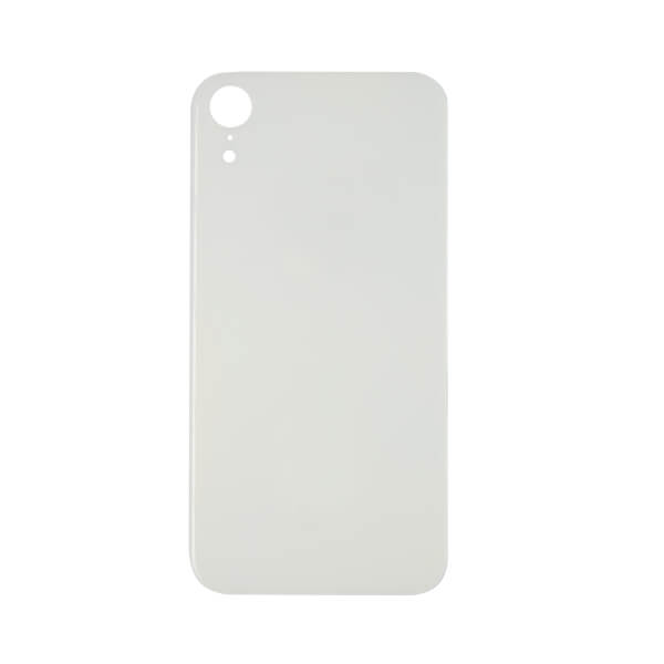 (White) For iPhone XR | | BACK DOOR GLASS (Big Hole) (No Logo)