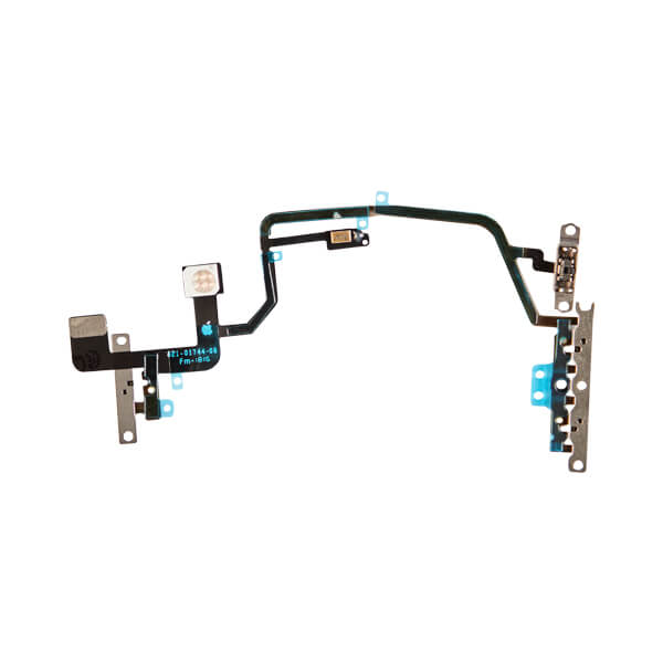 For iPhone XR | Power and Volume Flex Cable With Microphone And Flashlight