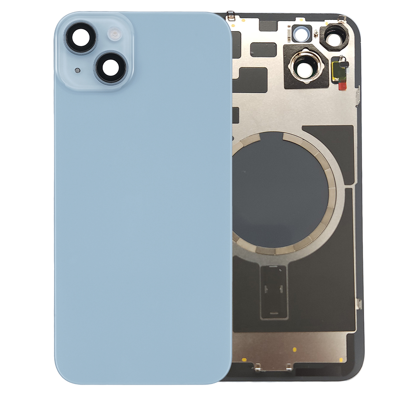 (Blue) For iPhone 14 Plus | BACK GLASS with Magnet (No Logo)