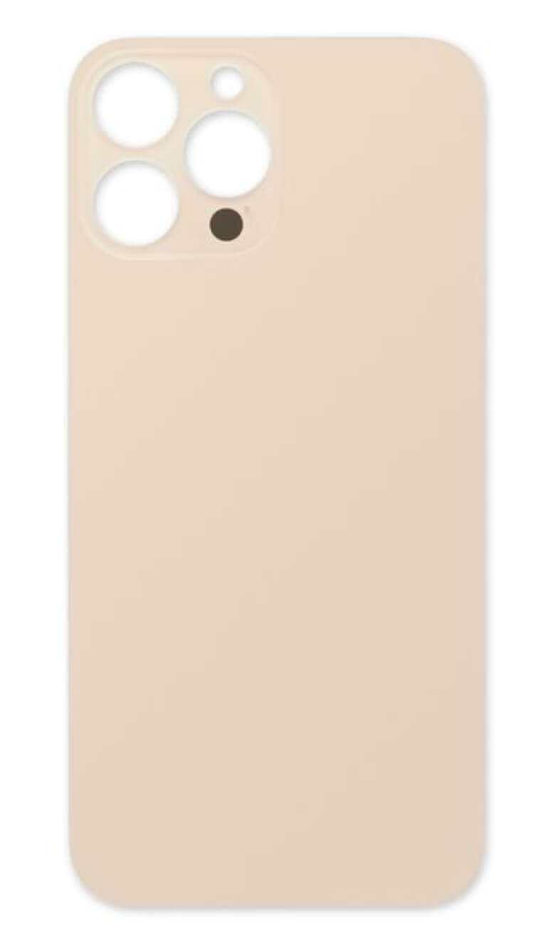 (GOLD) For iPhone 13 Pro Max | BACK DOOR GLASS (Big Hole) (No Logo)