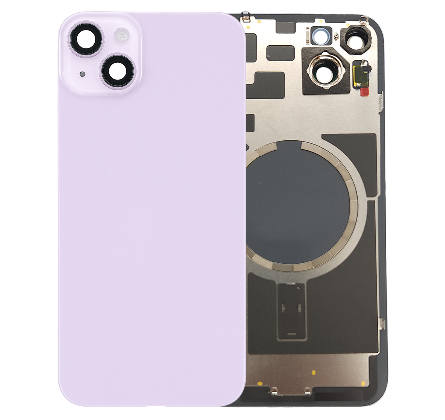 (Purple) For iPhone 14 Plus | Back Glass With Magnet (No Logo)