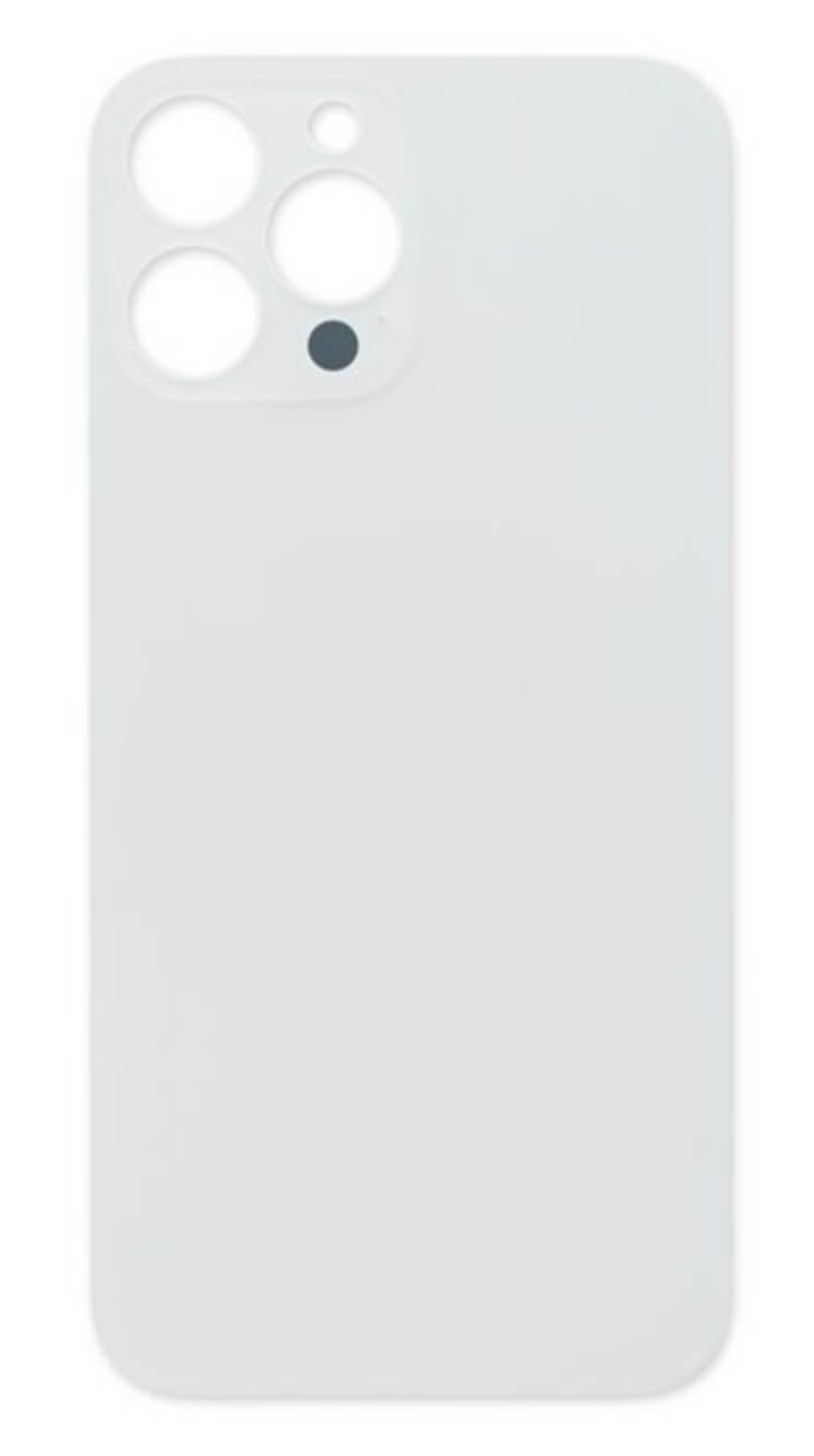 (WHITE) For iPhone 13 Pro Max | BACK DOOR GLASS (Big Hole) (No Logo)
