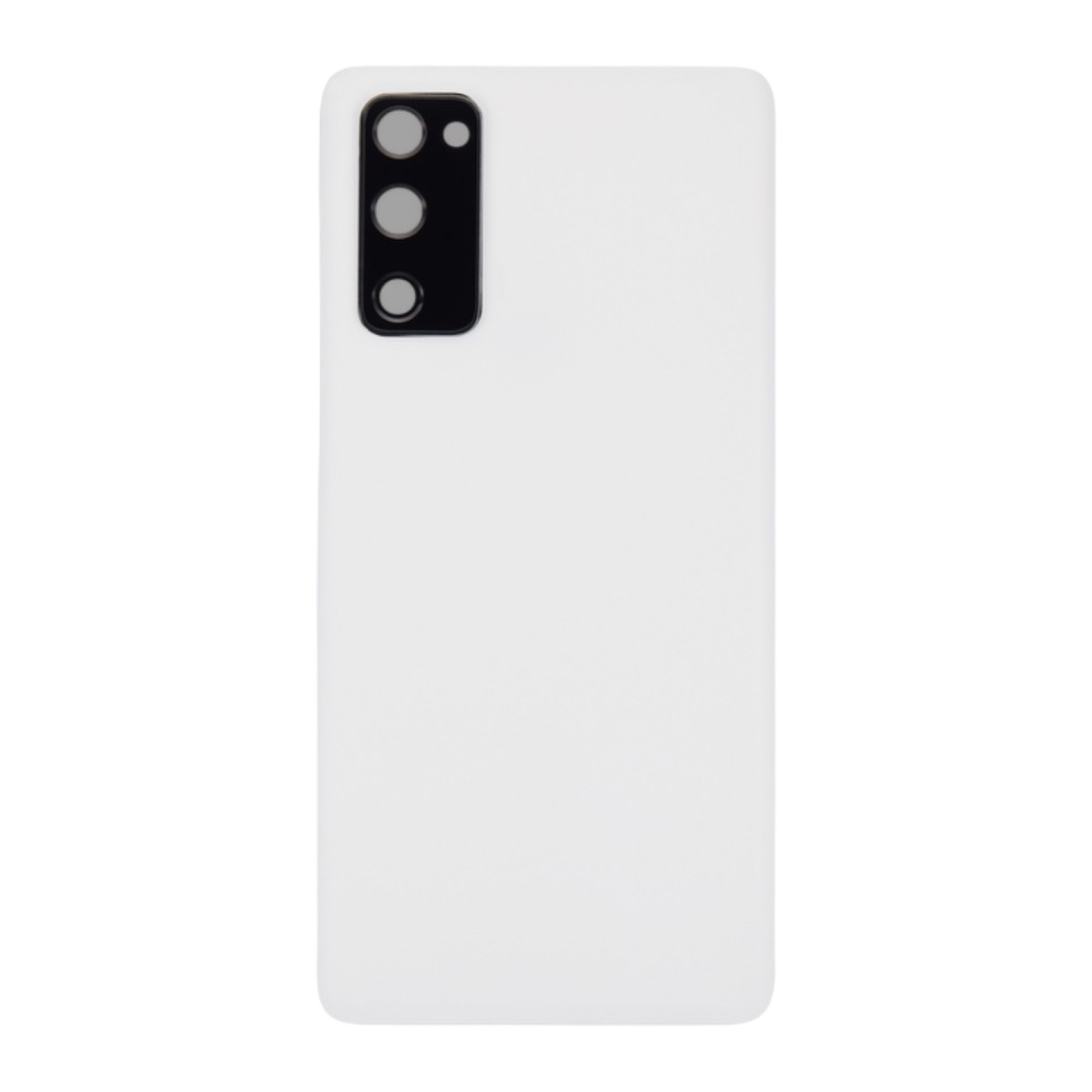 (White) For Galaxy S20 FE | Back Glass With Camera Lens (No Logo)