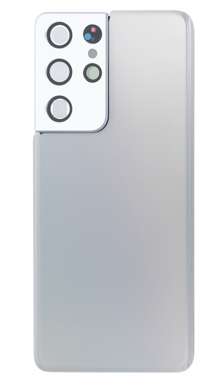 (Silver White) For Galaxy S21 Ultra | Back Glass With Camera Lens (No Logo)