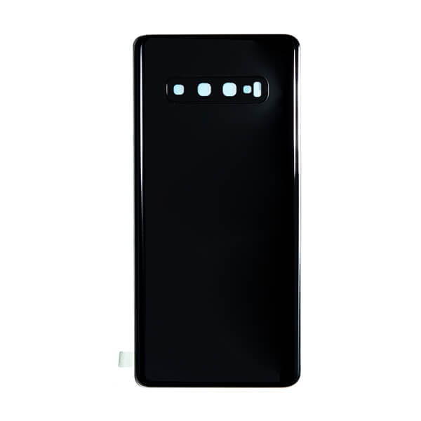 (Black) For Galaxy S10 Plus | Back Glass With Camera Lens (No Logo)