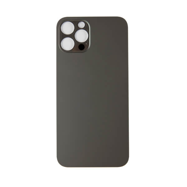 (Black) For iPhone 12 Pro Max | BACK DOOR GLASS (Big Hole) (No Logo)