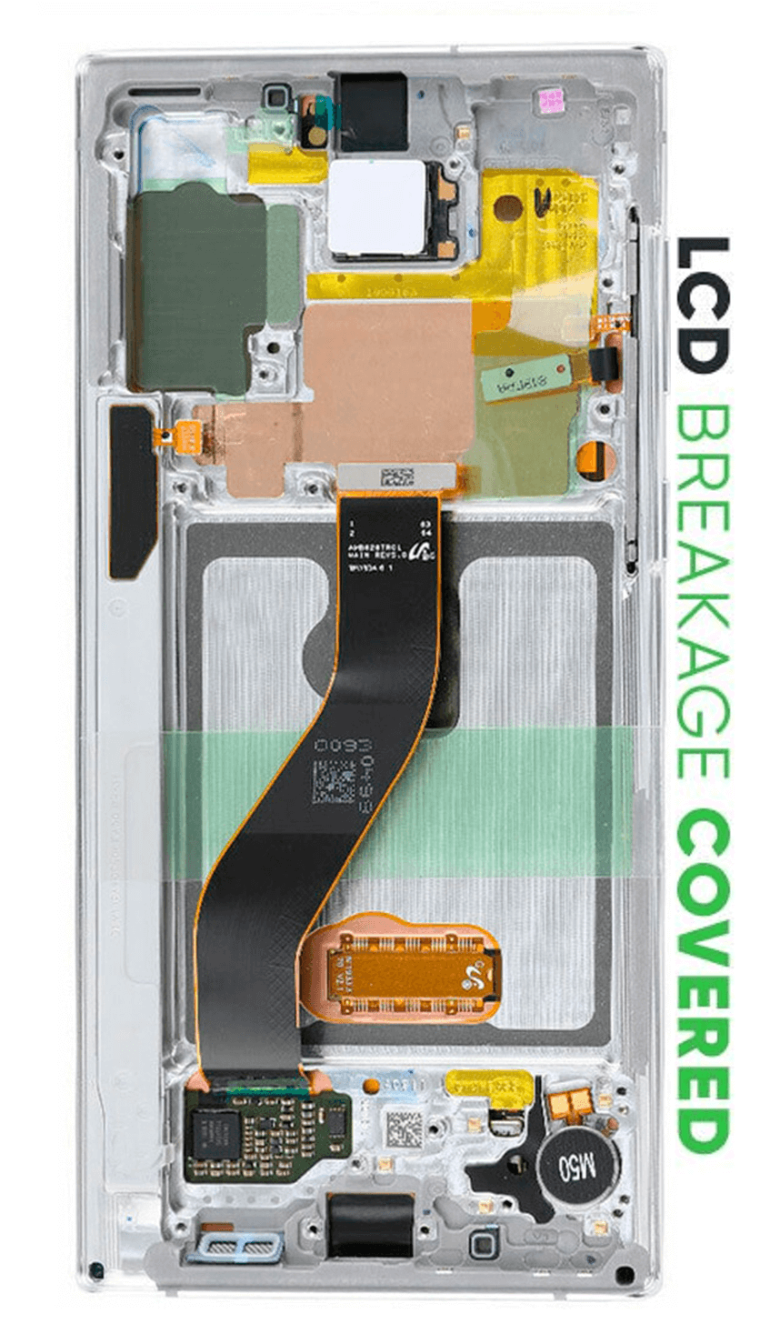(TFT) Samsung Note 10 (with Frame) LCD Replacement Part - Aura silver