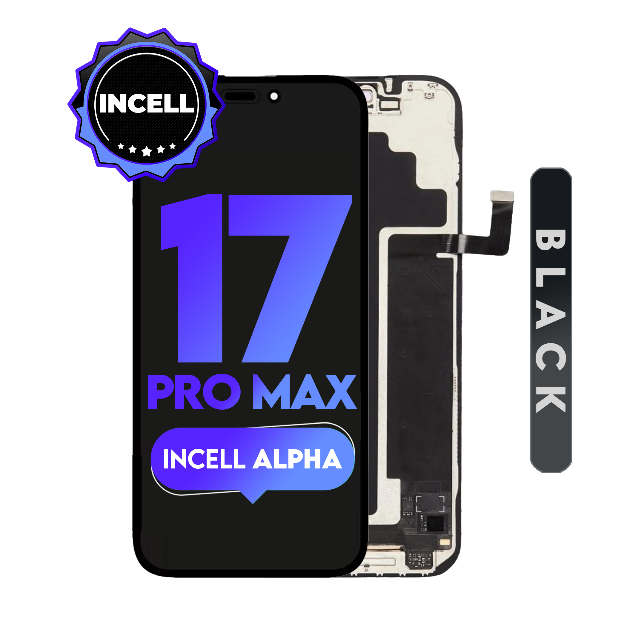 For iPhone 17 Pro Max | Alpha Incell HD LCD (Full Coverage/ Breakage covered)