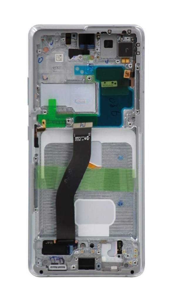 (Silver White) (Refurbished) For Galaxy S21 Ultra 5G | LCD Replacement Part with Frame