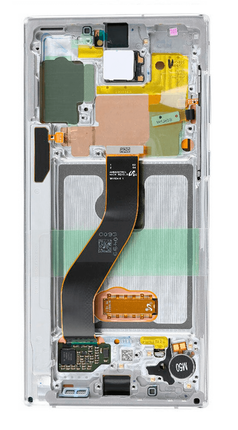 (Aura Silver) (Refurbished) For Galaxy Note 10 | LCD Replacement Part with Frame