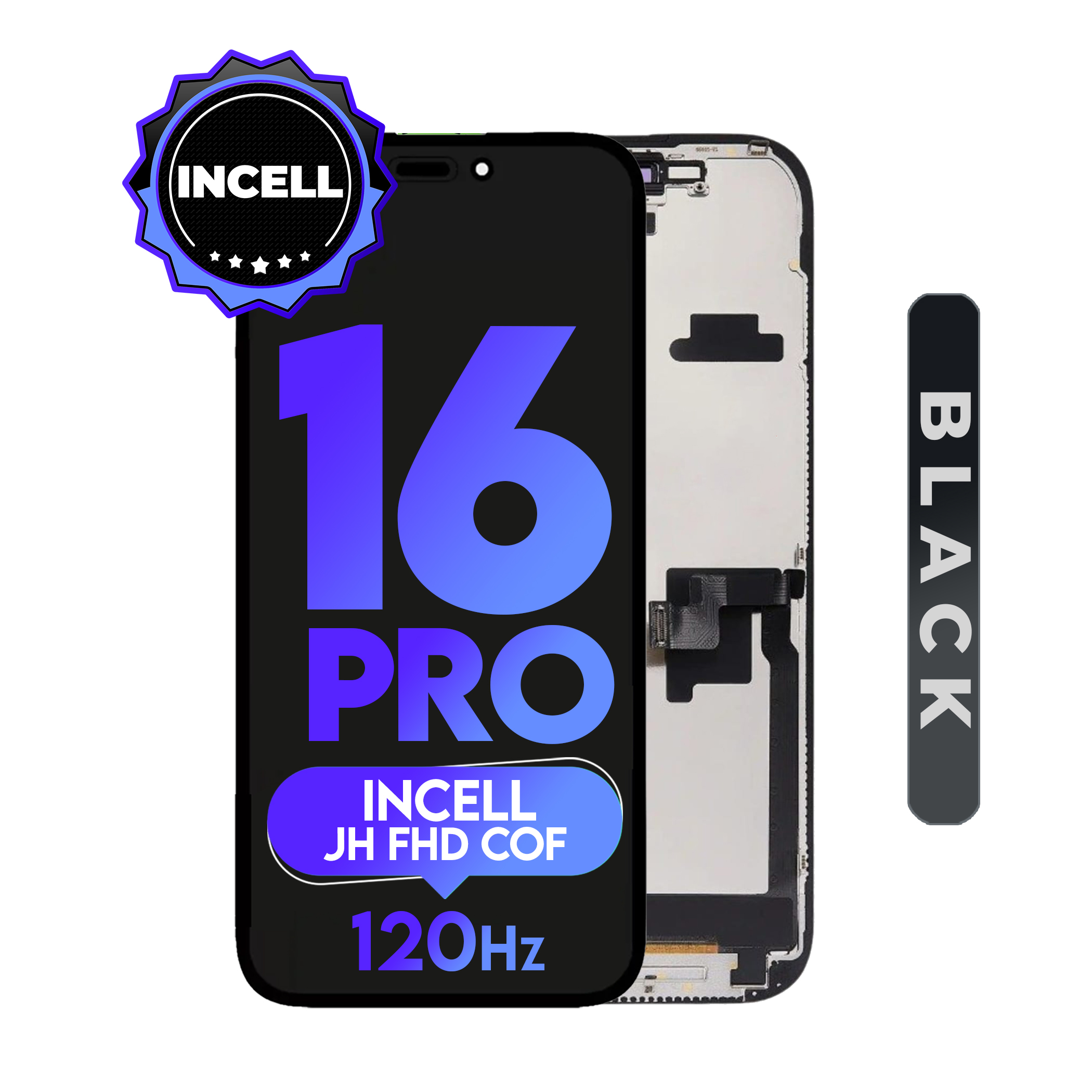 For iPhone 16 PRO | LCD (JH COF INCELL) (Full Coverage/ Breakage covered)
